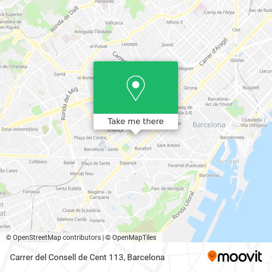Carrer del Consell de Cent 113 map