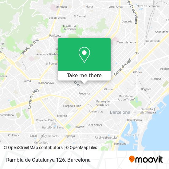 mapa Rambla de Catalunya 126