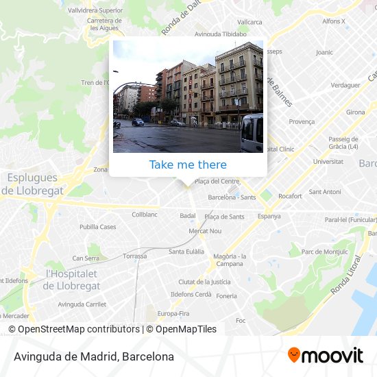 mapa Avinguda de Madrid