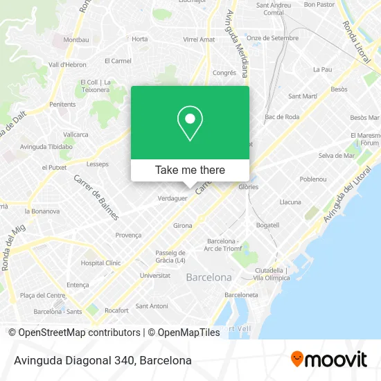 Avinguda Diagonal 340 map