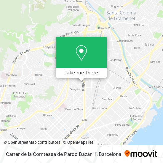 Carrer de la Comtessa de Pardo Bazán 1 map