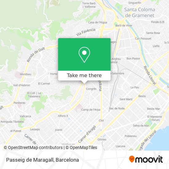 mapa Passeig de Maragall