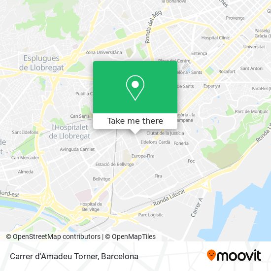 mapa Carrer d'Amadeu Torner