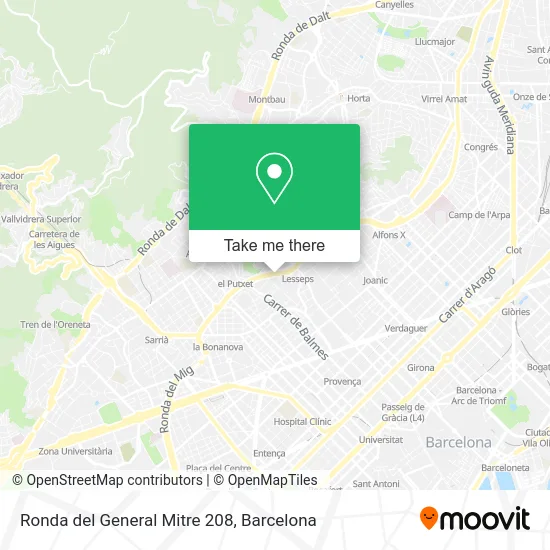 Ronda del General Mitre 208 map