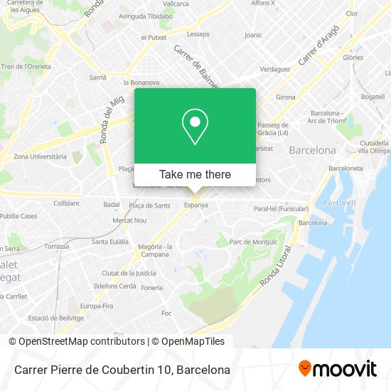 Carrer Pierre de Coubertin 10 map