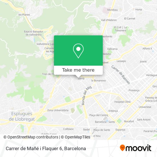 mapa Carrer de Mañé i Flaquer 6