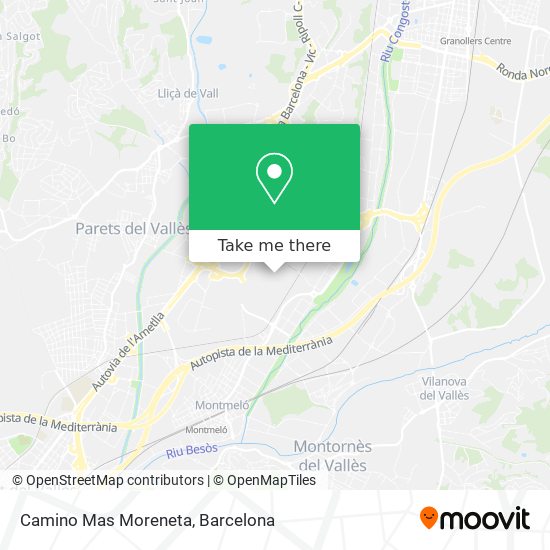 mapa Camino Mas Moreneta