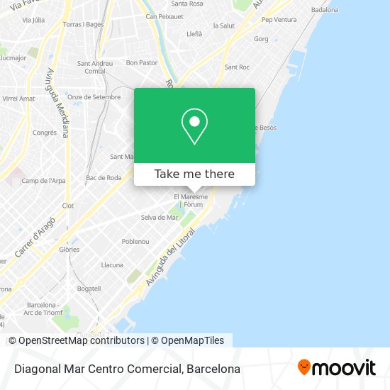 Diagonal Mar Centro Comercial map