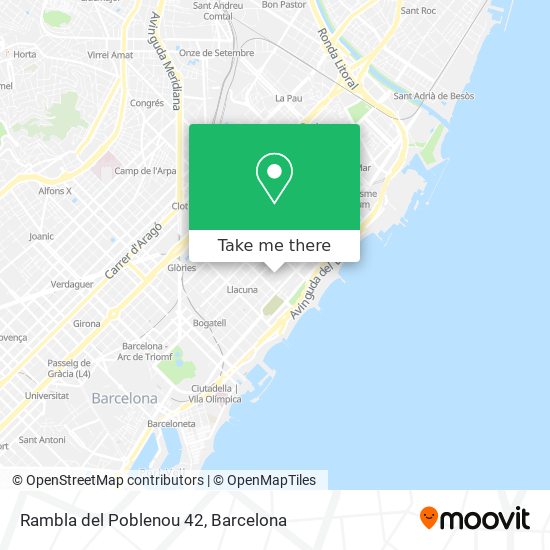 mapa Rambla del Poblenou 42