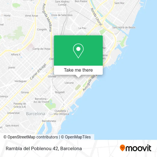 Rambla del Poblenou 42 map