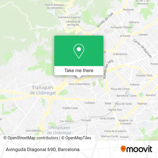 Avinguda Diagonal 690 map