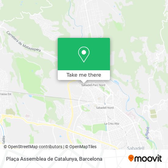 mapa Plaça Assemblea de Catalunya