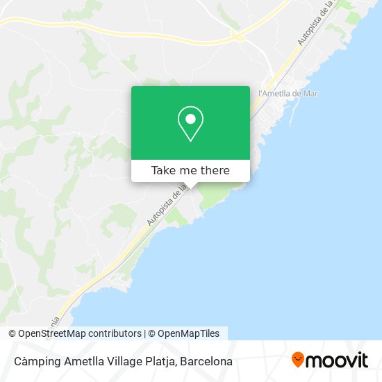 Càmping Ametlla Village Platja map