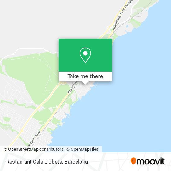 Restaurant Cala Llobeta map