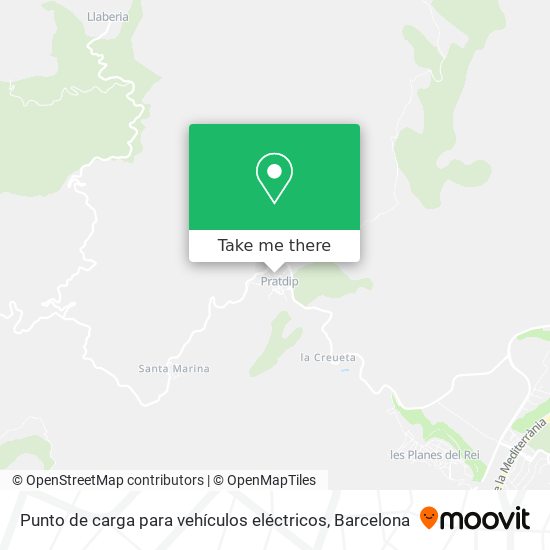 Punto de carga para vehículos eléctricos map