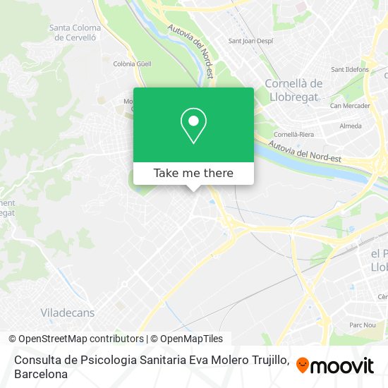 Consulta de Psicologia Sanitaria Eva Molero Trujillo map