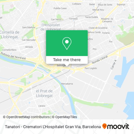Tanatori - Crematori L'Hospitalet Gran Via map