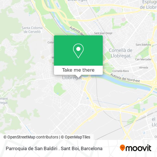 Parroquia de San Baldiri . Sant Boi map
