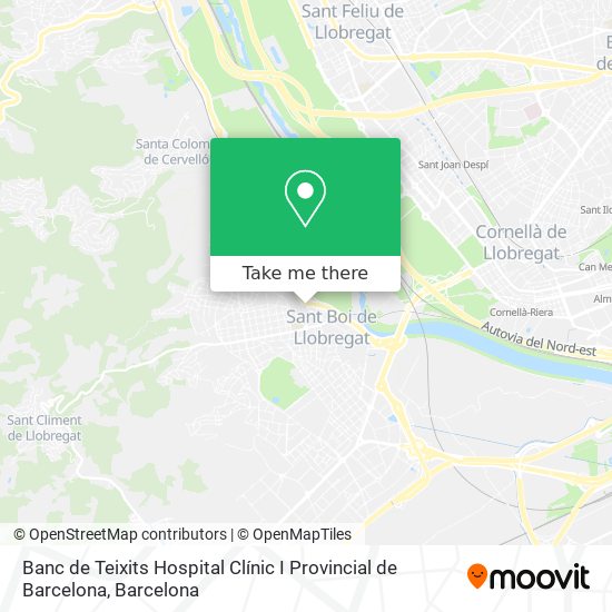Banc de Teixits Hospital Clínic I Provincial de Barcelona map