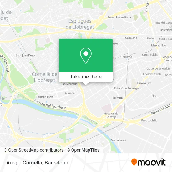 Aurgi . Cornella map