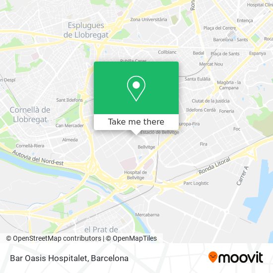 Bar Oasis Hospitalet map