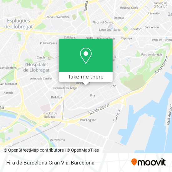 Fira de Barcelona Gran Via map