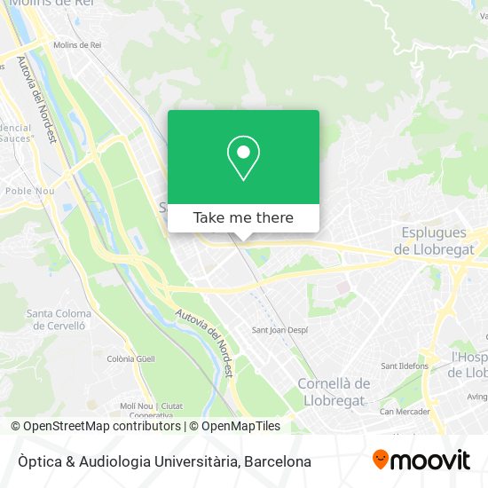 Òptica & Audiologia Universitària map