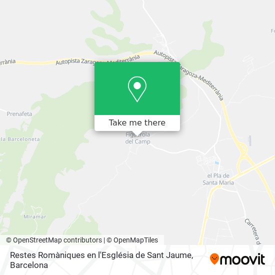 Restes Romàniques en l'Església de Sant Jaume map