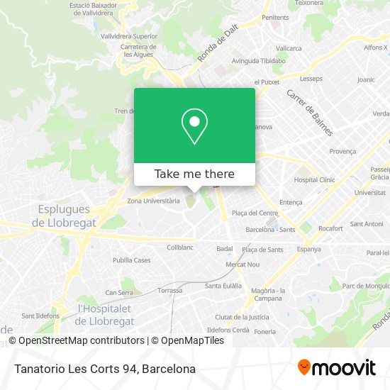 Tanatorio Les Corts 94 map