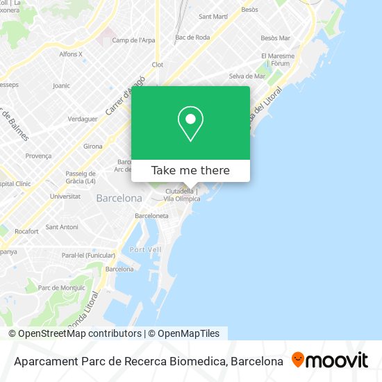 Aparcament Parc de Recerca Biomedica map
