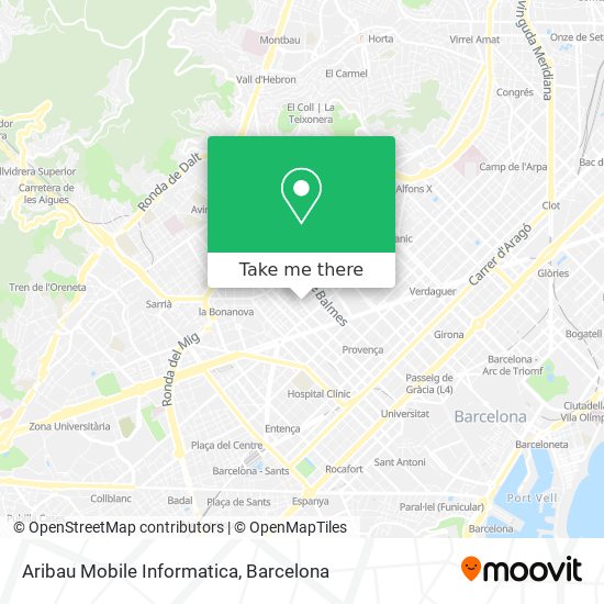 Aribau Mobile Informatica map