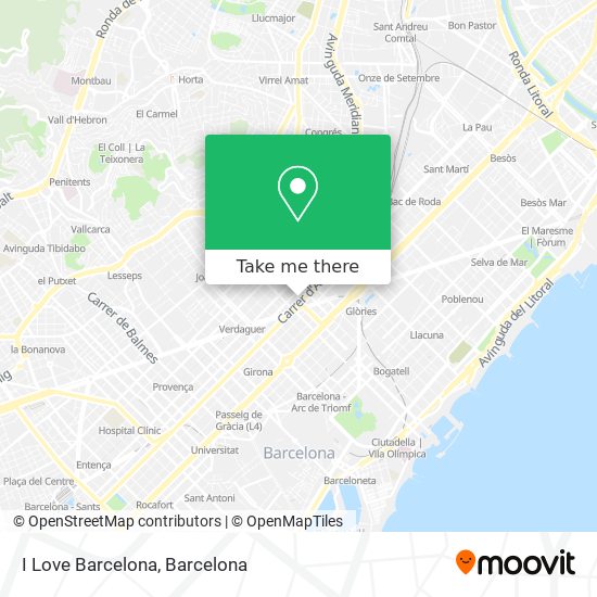 I Love Barcelona map