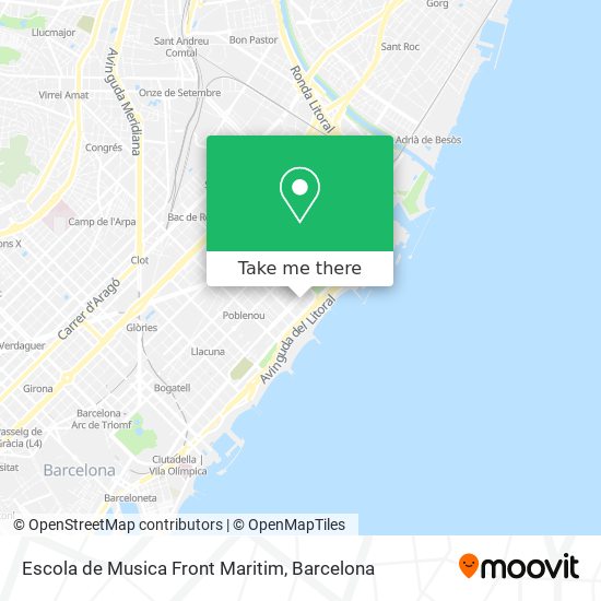 Escola de Musica Front Maritim map