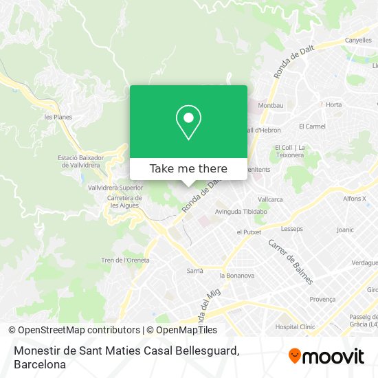Monestir de Sant Maties Casal Bellesguard map