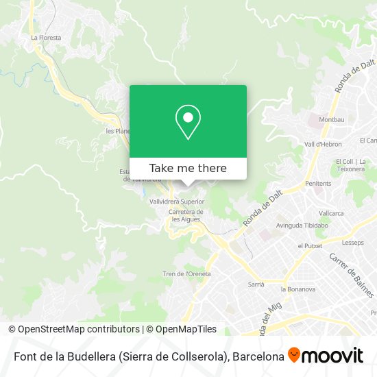 Font de la Budellera (Sierra de Collserola) map