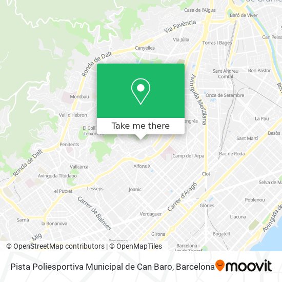 Pista Poliesportiva Municipal de Can Baro map