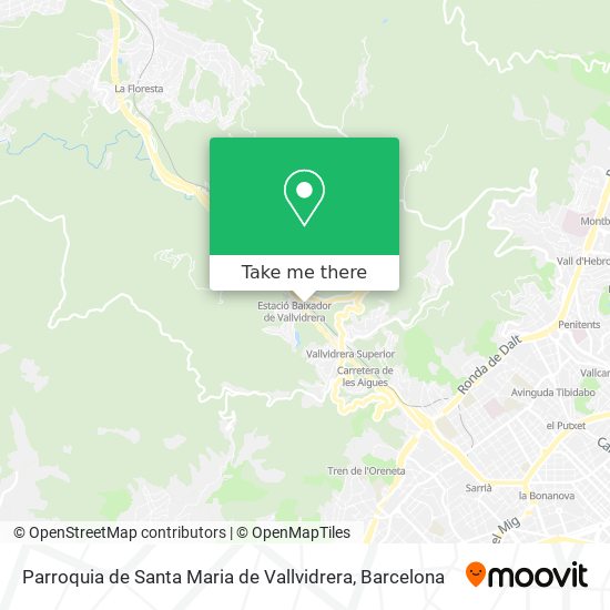 Parroquia de Santa Maria de Vallvidrera map