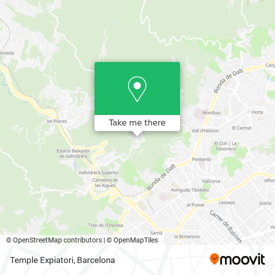 Temple Expiatori map