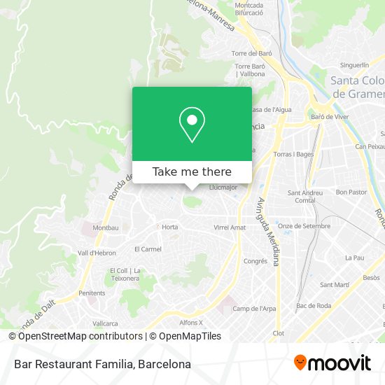 Bar Restaurant Familia map