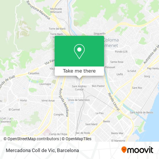 Mercadona Coll de Vic map