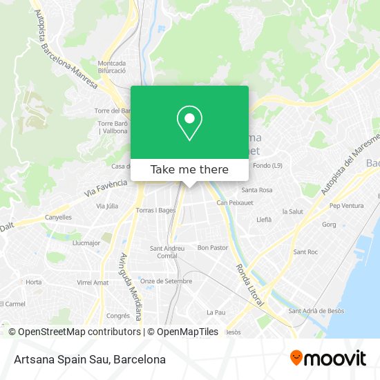 mapa Artsana Spain Sau