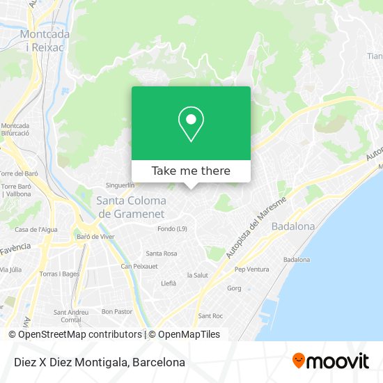 Diez X Diez Montigala map