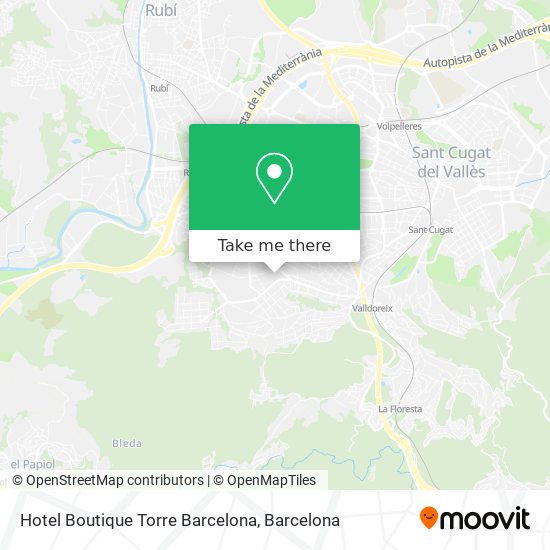 mapa Hotel Boutique Torre Barcelona