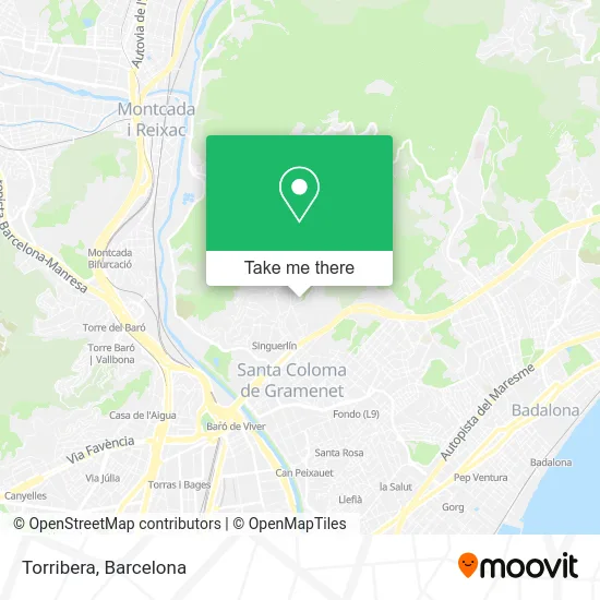 Torribera map