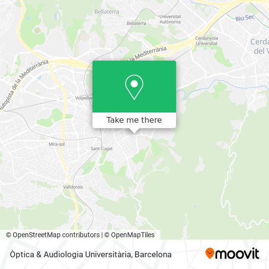 Òptica & Audiologia Universitària map