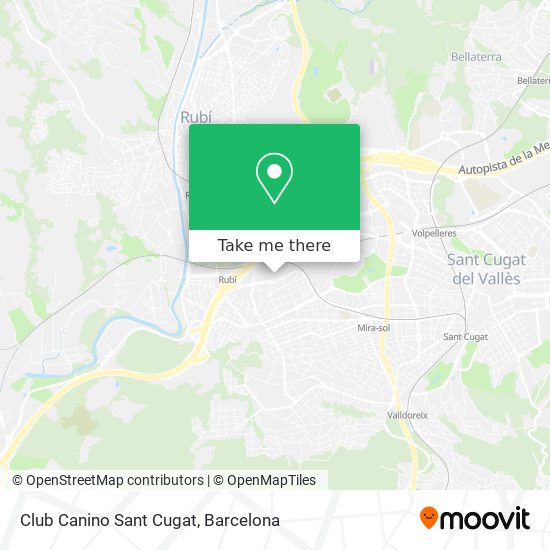 mapa Club Canino Sant Cugat