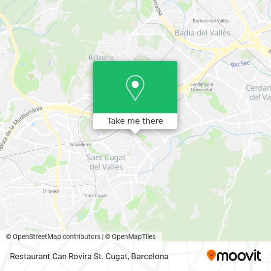 Restaurant Can Rovira St. Cugat map