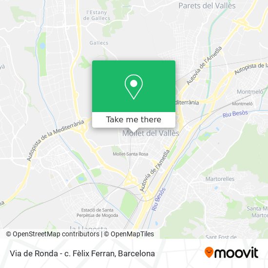Via de Ronda - c. Fèlix Ferran map