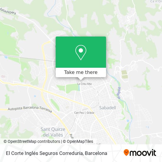 mapa El Corte Inglés Seguros Correduría