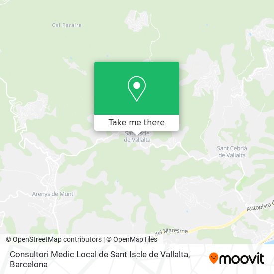 Consultori Medic Local de Sant Iscle de Vallalta map